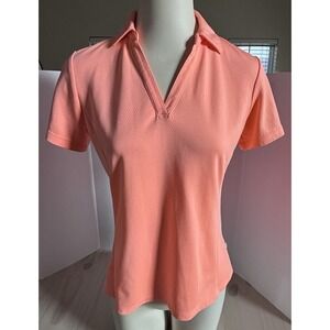 Lady Hagen Polo Shirt Womens Small Orange Golf Performance Athletic Top